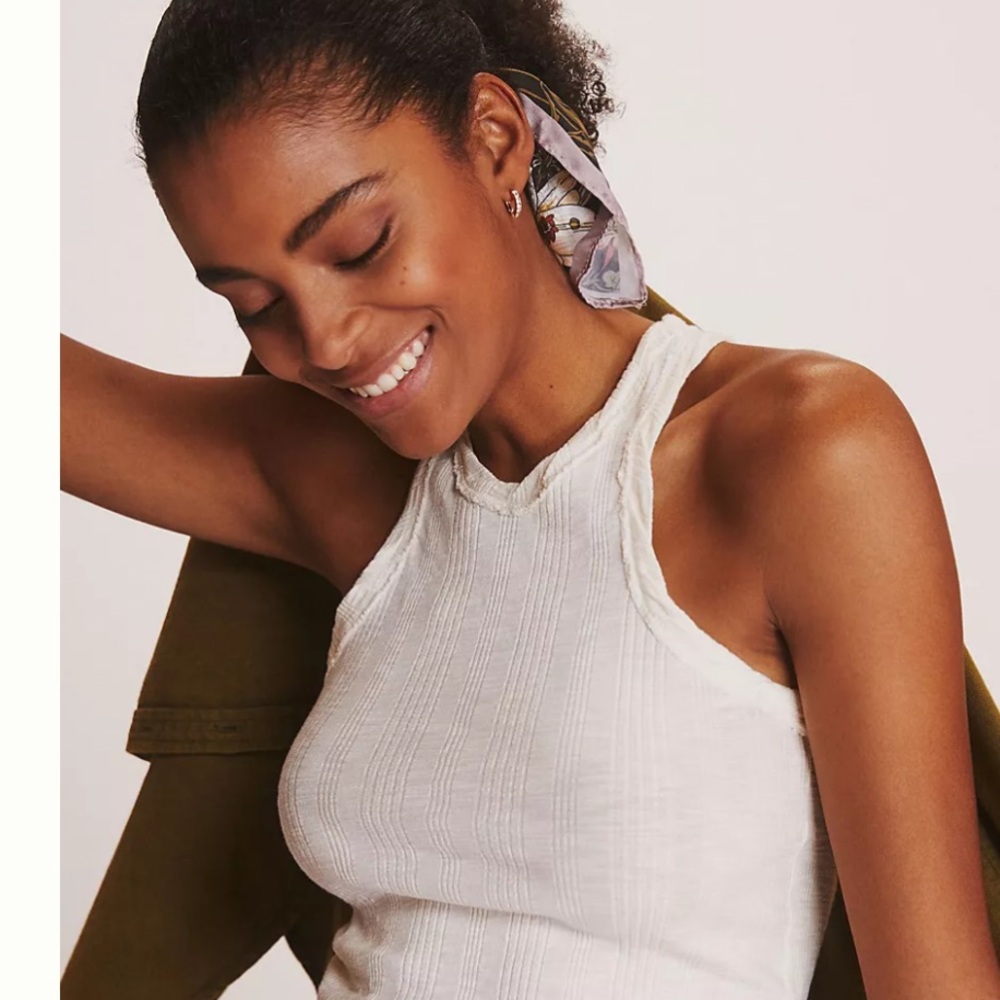 Pilcro Crew Neck Ribbed Tank